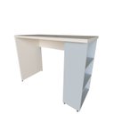 Ver imagem 4 de Conjunto de Mesa com Prateleiras para Escritório ou Home Office de Largura 90cm MDF Branco e Cinza Cristal