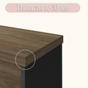 Ver imagem 6 de Conjunto Recepção Balcão de Atendimento e Balcão Tamburato com 3 Gavetas Preto/Charuto Artany