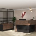 Ver imagem 1 de Conjunto Recepção Balcão de Atendimento e Balcão Tamburato com 3 Gavetas