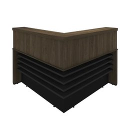 Conjunto Recepção Balcão de Atendimento e Balcão Tamburato com 3 Gavetas - 5
