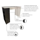 Ver mais imagens de Conjunto de Mesa com Prateleiras para Escritório ou Home Office de Largura 90cm MDF Branco e Preto