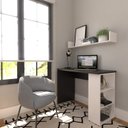 Ver imagem 2 de Conjunto de Mesa com Prateleiras para Escritório ou Home Office 90 Cm de Largura