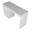 Ver imagem 5 de Mesa Escrivaninha 3 Gavetas 176,5cm Branco