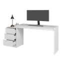 Ver mais imagens de Mesa Escrivaninha 3 Gavetas 176,5cm Branco