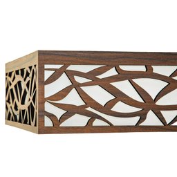 Luminária Decorativa Madeira Plafon Copacabana Quad 40cm - 4