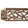 Luminária Decorativa Madeira Plafon Copacabana Quad 40cm - 4