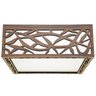 Luminária Decorativa Madeira Plafon Copacabana Quad 40cm - 1