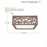 Luminária Decorativa Madeira Plafon Copacabana Quad 40cm - 2