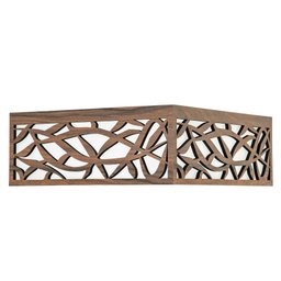 Luminária Decorativa Madeira Plafon Copacabana Quad 40cm - 5