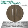 Kit 3 Peças com Mesa para Escritório Presidente, Armário Multiuso Alto e Armário Baixo em Tamburato - 15