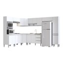 Ver imagem 1 de Cozinha Modulada de Canto Completa Athena - 9 Peças Branco - Megasul