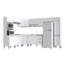 Cozinha Modulada de Canto Completa Athena - 9 Peças Branco - Megasul - 1