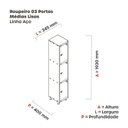 Ver imagem 4 de Roupeiro em Aço Mt 1v 3 Portas Pitâo