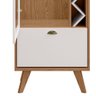 Cristaleira 182 X 63 com Adega 13 Garrafas e Led Chelle Edecasamoveis Cor 0004-965-ype-off White - 2