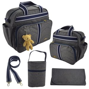 Kit Bolsa Maternidade Completo 4 Peças Faixa Luxo