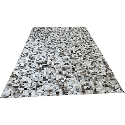Tapete de couro cinza natural malhado 2,00x3,00 s/b pç 5x5cm