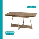 Ver imagem 2 de Mesa de Jantar 6 Lugares Retangular 1,60m 1592 Carraro Carvalho