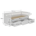 Ver imagem 3 de Cama Infantil/Juvenil 3 Gavetas MDF Branco