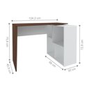 Ver imagem 7 de Mesa de Escritório em L 4 Nichos Illinois Ipê Branco