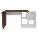 Ver imagem 6 de Mesa de Escritório em L 4 Nichos Illinois Ipê Branco