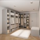 Ver imagem 1 de Guarda-Roupa Planejado de Canto 5 Peças Jade CabeCasa MadeiraOriginals Cinza/Urbano