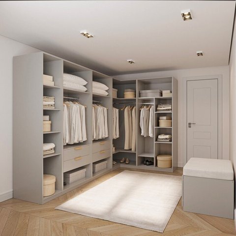 Guarda-roupa Modulado de Canto 5 Peças Jade CabeCasa MadeiraOriginals