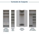 Ver imagem 5 de Guarda-Roupa Planejado de Canto 5 Peças Jade CabeCasa MadeiraOriginals Cinza/Urbano