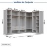 Guarda-roupa Modulado de Canto 5 Peças Jade CabeCasa MadeiraOriginals - 4