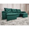 Sofá Retrátil e Reclinável 2,70m em Tecido Veludão C/pillow Nos Braços Athenas:verde - 7