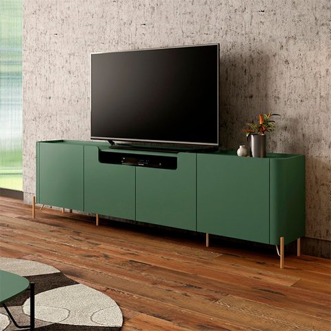 Rack para Sala 4 Portas Lisas Mdf L220 X A65cm