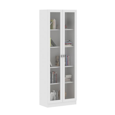 Armário Estante Alto Porta de Vidro ME4115 MDP Branco