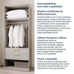 Guarda-roupa Modulado de Canto 10 Peças 9 Portas Jade Cabecasa Madeiramadeira - 15