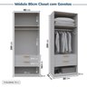Guarda-roupa Modulado de Canto 10 Peças 9 Portas Jade CabeCasa MadeiraMadeira - 12