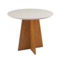 Ver imagem 3 de Mesa de Jantar Redonda Viana C/4 Cad Flora em Madeira Maciça Mel/blonde/v.marfim - Casa Giulia