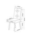 Ver imagem 7 de Mesa de Jantar Redonda Viana C/4 Cad Flora em Madeira Maciça Mel/blonde/v.marfim - Casa Giulia