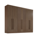 Ver imagem 1 de Guarda Roupa Casal da Vinci 6 Portas Ripado Mdf Castanho