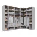 Ver imagem 6 de Guarda-Roupa Planejado de Canto 10 Peças 18 Portas Jade CabeCasa MadeiraOriginals Cinza/Urbano