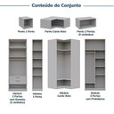 Ver imagem 5 de Guarda-Roupa Planejado de Canto 10 Peças 18 Portas Jade CabeCasa MadeiraOriginals Cinza/Urbano