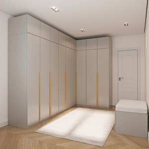 Guarda-roupa Modulado de Canto 10 Peças 18 Portas Jade Cabecasa Madeiramadeira