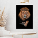 Ver imagem 2 de Quadro Realeza do Leão Com Coroa -- BR ARTES Grande 118x78