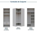 Ver imagem 5 de Guarda-roupa Modulado de Canto 3 Peças 6 Portas Jade CabeCasa MadeiraOriginals