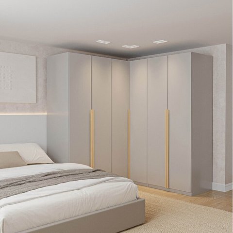 Guarda-roupa Modulado de Canto 3 Peças 6 Portas Jade CabeCasa MadeiraOriginals