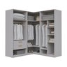 Guarda-roupa Modulado de Canto 3 Peças 6 Portas Jade Cabecasa Madeiramadeira - 6