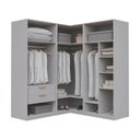 Ver imagem 6 de Guarda-Roupa Planejado de Canto 3 Peças 6 Portas Jade CabeCasa MadeiraOriginals Cinza/Urbano