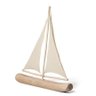 ESCULTURA BARCO EM MADEIRA 45X36X5CM - 1