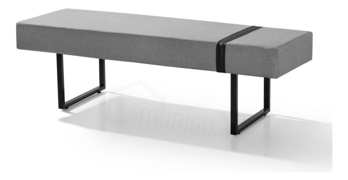 Recamier Banco Divã 150cm Industrial Para Quarto Sala Luxo - Cinza - 3