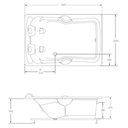 Ver imagem 2 de Banheira de Hidromassagem Ouro Fino Acrillic Dupla Premium 1,60m X 1,20m X 47cm com Aquecedor