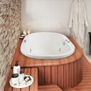 Ver imagem 4 de Ofurô Ouro Fino Heatiro Duplo Premium 141cmx91cmx78cm 04 Jatos com Aquecedor