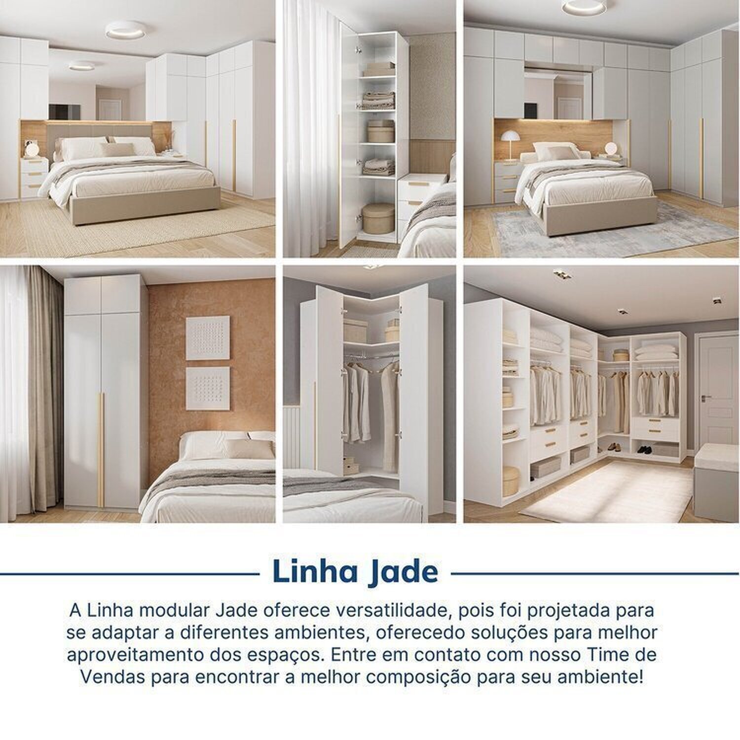 Guarda-Roupa Modulado de Canto 6 Peças 12 Portas Jade CabeCasa MadeiraMadeira - 16