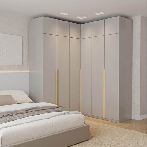 Guarda-Roupa Modulado de Canto 6 Peças 12 Portas Jade CabeCasa MadeiraOriginals